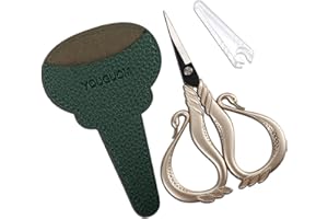 YOUGUOM Little Detail Scissors with Cover, Needlework Scissor for Sewing Embroidery Craft Crochet Cross Stitch Yarn, Sharp Thread Snips