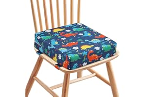 Zicac High Chair Portable Booster Seat Cushion Travel Dining Seat Pad for Toddler Kids Baby Infant Washable Thick Chair Seat Pads (Dark Blue)