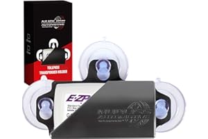 NuBliss EZPass Holder for Windshield with Strong Suction – Improved Version EZ Pass Holder for Car Fits EZPass Mini & iPass – Durable, Heat-Resistant Toll Pass Cover for Transponder, Black