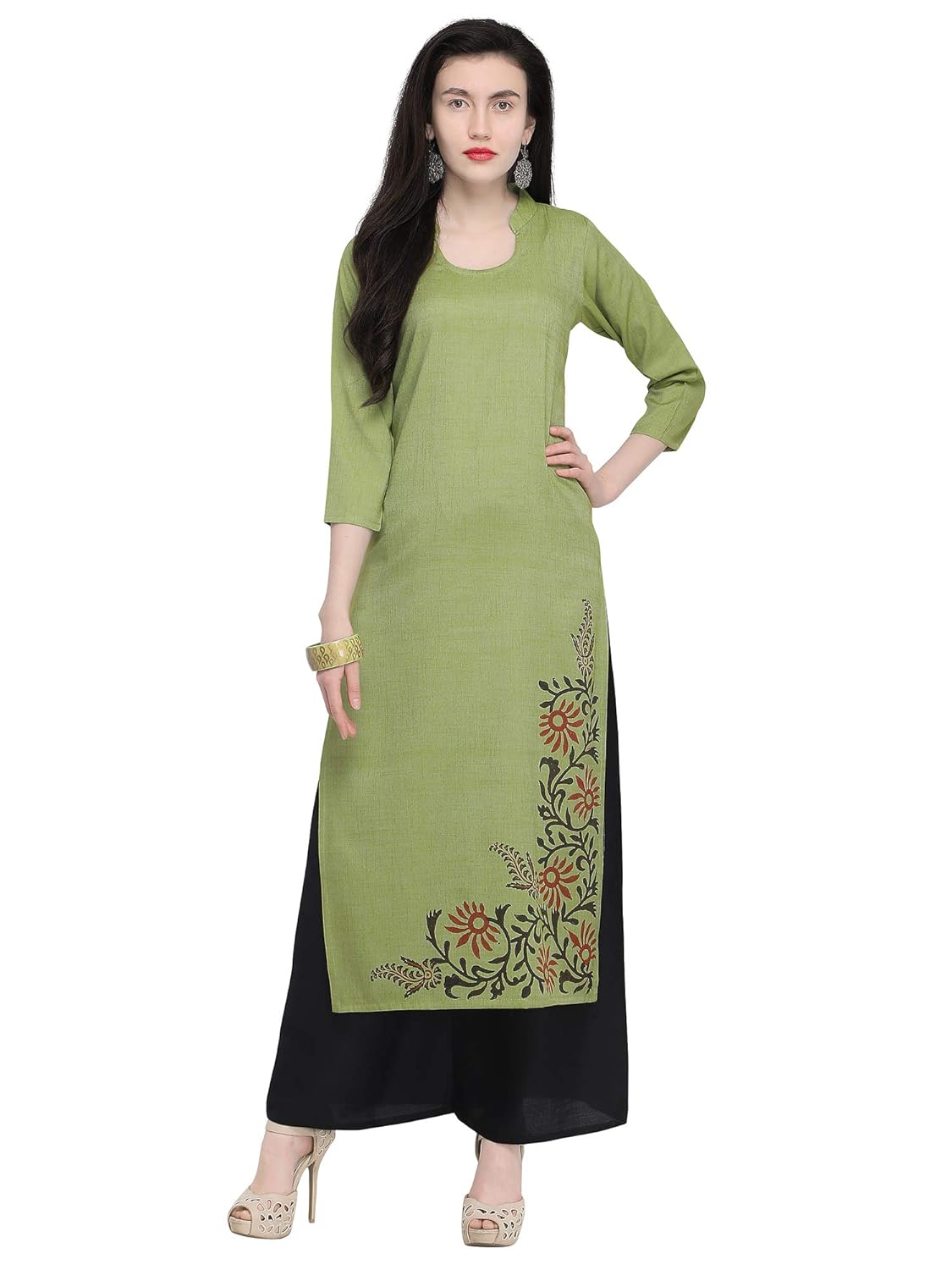 olive green kurtis
