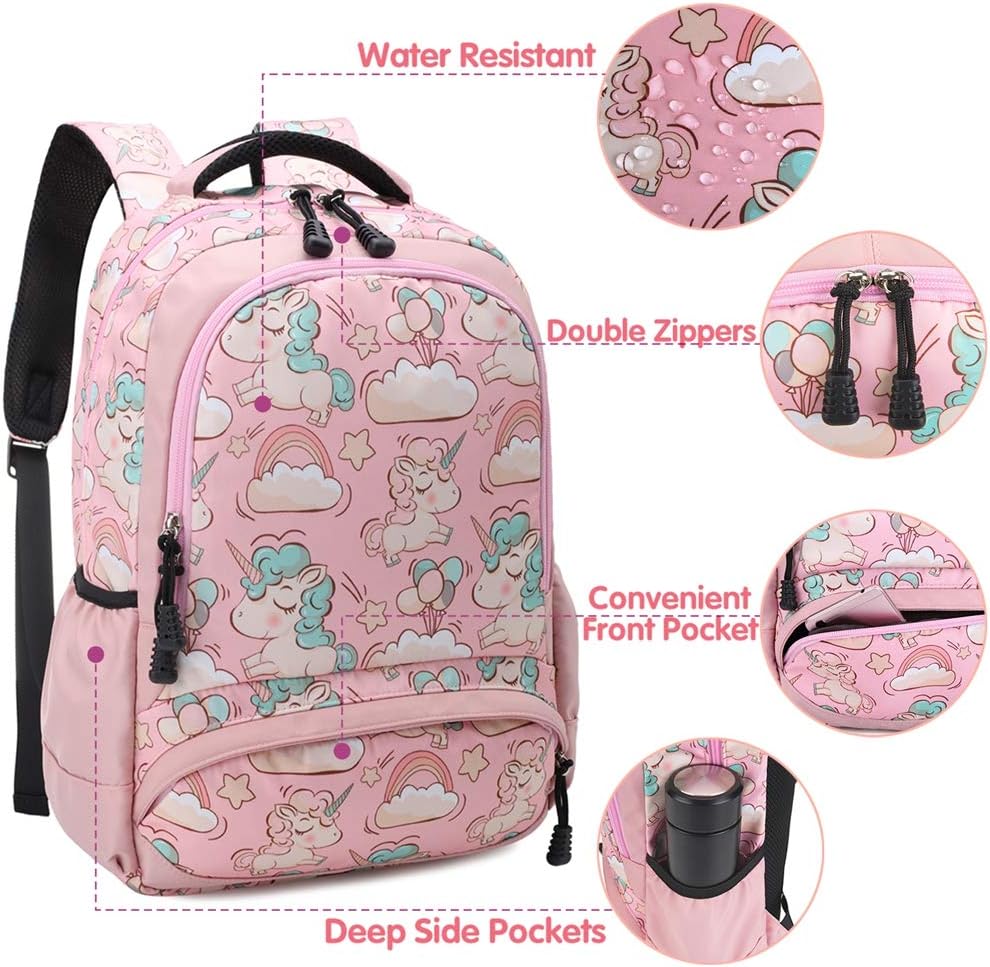 Girls Backpack Sets for School Pink Unicorn Backpack with Pencil Bag ...