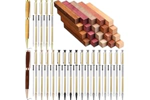 Wooswen Package of 20 Sets Woodturning Pen Kits Including 7mm Slimline for Lathe Turning Project Supplies DIY Crafts