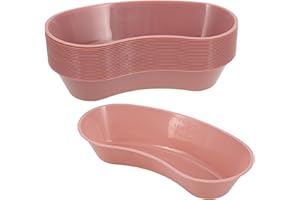 HENRY SCHEIN Emesis Basin Kidney Plastic Mauve 16oz - Reusable Plastic Kidney-Shaped, Mauve Color, 16oz Volume, 8-1/2" Primary Length, Disposable, 25/Box