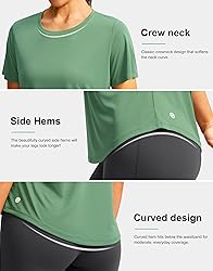 Women's Short Sleeve Workout Shirts Breathable UPF
