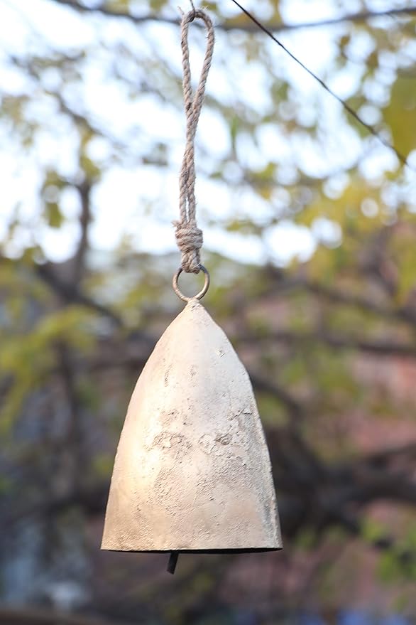 Hanging Cow Bell Wind Chimes for HomeGolden (Golden, Small) Amazon.in Home & Kitchen