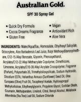 Australian Gold SPF 30 Spray Gel 237ml Aloe Vera Moisturizing Water Resistant view 2