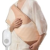 Large Sea Salt Weighted Heating Pad for Back & Legs, Even Heat Distribution, 9 Adjustable Heat Settings, Long-Lasting Warmth After Power Off, 10 x 26 Inch, Valentine’s Day Gift