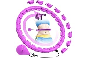 JKSHMYT Weighted Hula Hoops for Adults Weight Loss，Infinity Hoop Fit Plus Size 47 inch 24 Links，Suitable for Women and Beginn