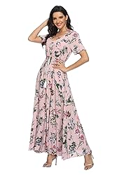 VintageClothing Women's Floral Print Maxi Dresses