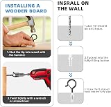 Esteopt Screw-in Hooks Q-Hanger Hooks 8pcs Black for Outdoor String Lights view 6