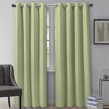 Veeyoo Blackout Curtains 2 Panels 52 X 45 Inches Beige Curtains