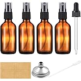 AOZITA 2 oz Amber Glass Spray Bottles for Essential Oils, Empty Small Fine Mist and Refillable Mister, Mini Travel Bottle for