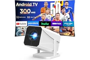 【Built-in Apps | Electric Focus】 1080P Mini Projector with WiFi 6 and Bluetooth, Portable Outdoor Projector with 【Auto Keysto