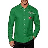 Arvilhill Men's Christmas Embroidered Button Shirt Xmas Dress Shirts with Chest Pocket (S-3XL)