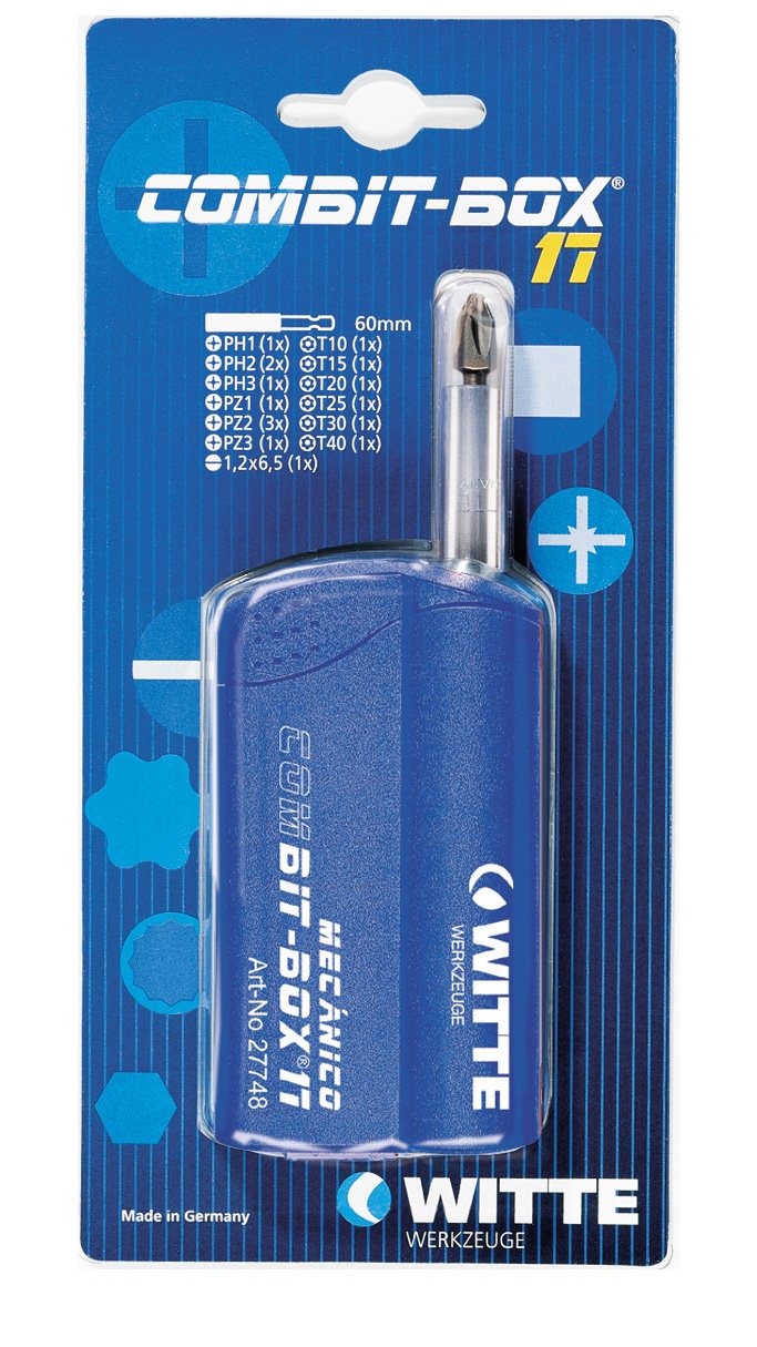 WITTE 27775 - Caja de puntas de atornillar COMBIT-Box 17 blíster (Tipo Mecánico)