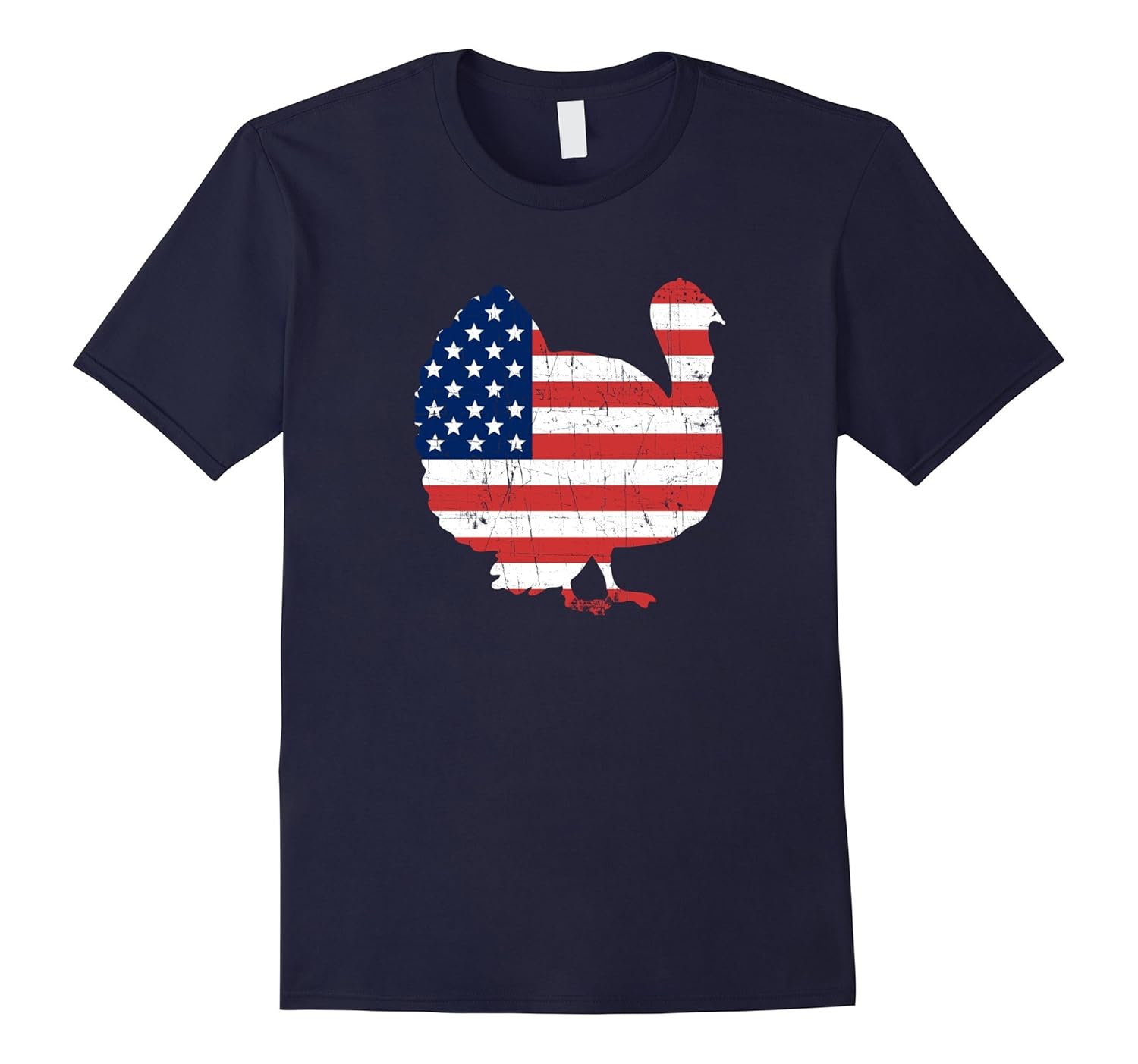 Patriotic USA Turkey with USA Flag Thanksgiving Shirt-ANZ