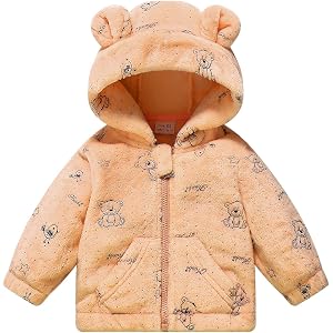 Toddler Fleece Jacket Baby Winter Coat Newborn Girl Hoodie Infant Clothes | 0-3-6-9-12-18-24 Months 2T 3T Pink Black Blue Hig