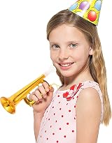 Balacoo 10pcs Mini Trumpet Toy Resin Wind Musical Instrument for Kids Party Fun view 4