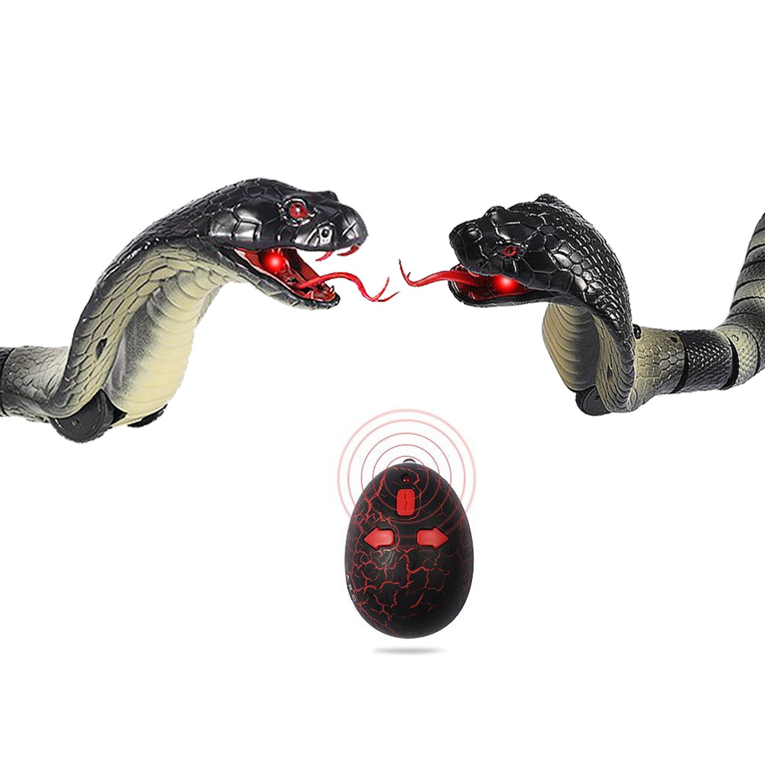 Greatstar Remote Control Snake Toy for Kids 17.5 Inch Rechargeable Realistic Cobra Snake King
