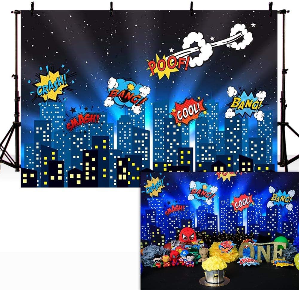 The 10 Best Comophoto Superhero Photography Backdrop City Building Birthday