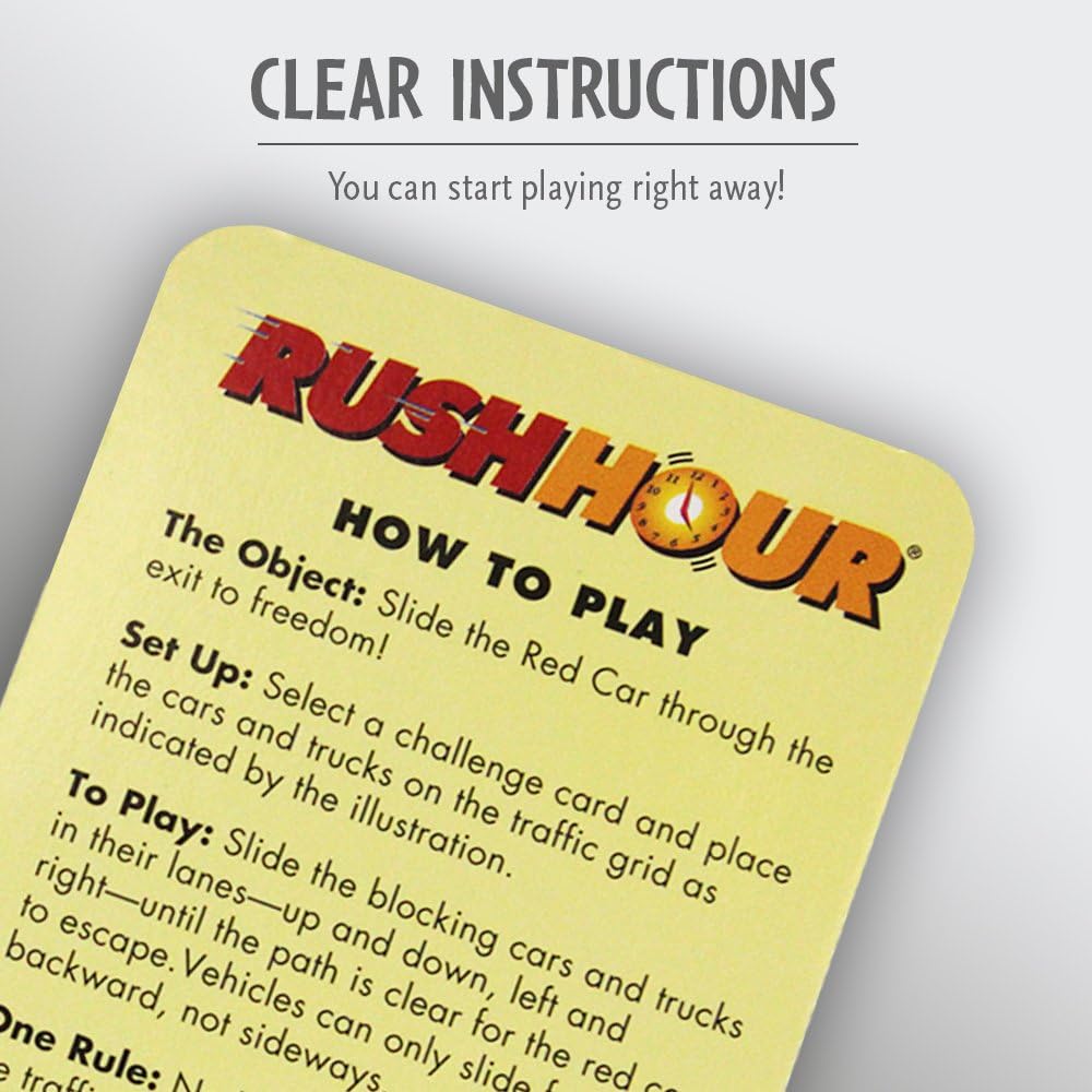 ThinkFun Rush Hour Traffic Jam Brain Game and STEM Toy for Boys and Girls Age 8 and Up – Tons of Fun With Over 20 Awards Won, International Bestseller for Over 20 Years: Toys & Games