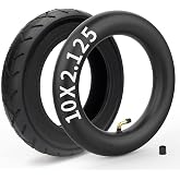 10x2.125 Tire and Inner Tube with 0&deg; Valve Stem for 10" Tires with 6" Rims | Compatible with Self Balancing Scooter, Smart Electric Bike, Bicycle, Tricycle, Stroller - 1 Pack