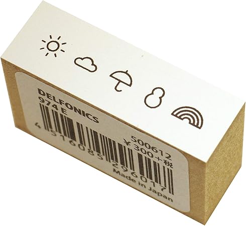 Amazon ウッドスタンプ チェックボックス 天気 974 スタンプ 文房具 オフィス用品