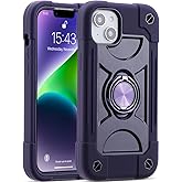 MARKILL Compatible with iPhone 14 Case/iPhone 13 Case 6.1 Inch with Built-in 360°Rotating Ring Stand, Military Grade Drop Protection Full Body Rugged Heavy Duty Durable Cover.