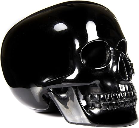 Amazon スカル 黒曜石 ミッチェルヘッジ クリスタル スカル 手彫り 宝石の彫刻 インテリア オンライン通販