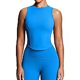 Aoxjox Women's Sleeveless Tank Tops GEO Workout Gym Yoga Curve Longline Crop Top