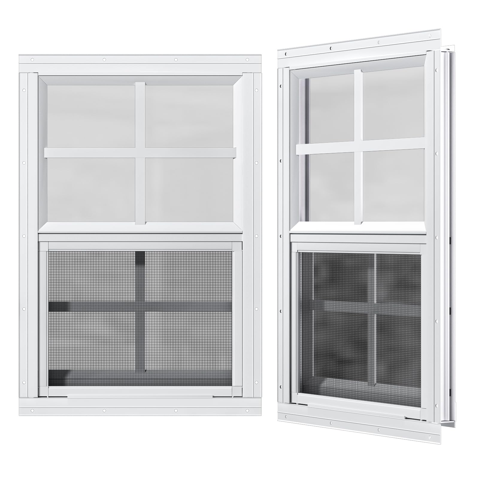 WRISIN 2 Pack Shed Windows 24" x 36" H Flush