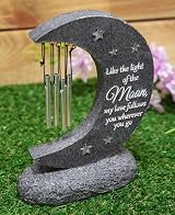 Widdop and Co Graveside Memorial Wind Chime Outdoor Moon Love Design TY138 view 3