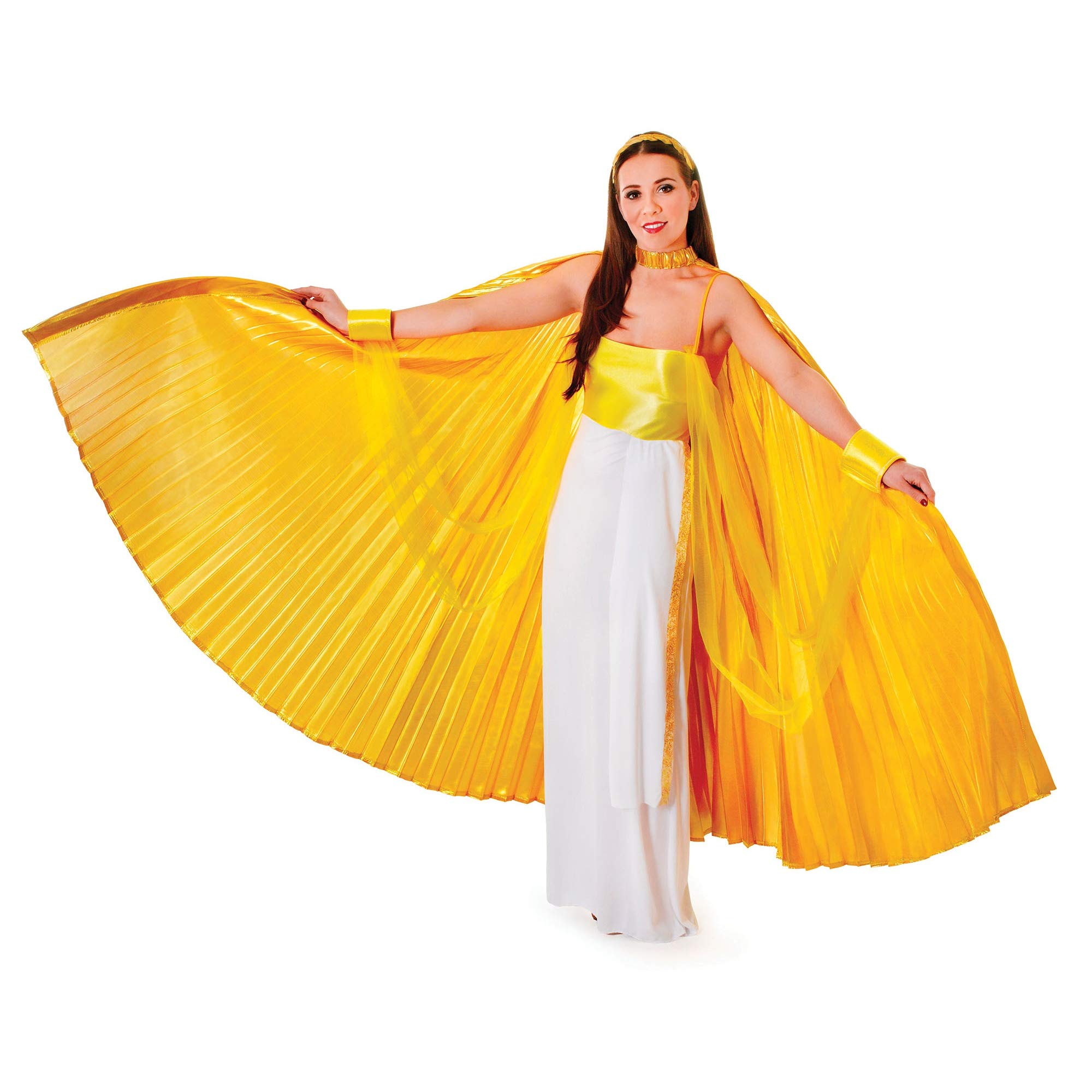 Stunning Gold Theatrical Wings (Pack of 1) - Perfect for Costumes, Stage Performances, Heroes & Villains, Cosplay, & More Halloween