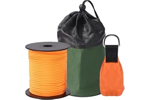 SENSILIN Arborist Throw Line Kit, Arborist Throw Weight and Line Kit, 164’ Ultra Slick Polyester Rope and 11Oz Throw Bag, Arborist Equipment Suitable for High Limb Throwing