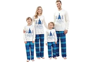 IPAJAMAS Christmas Pajamas for Family Matching Family Christmas Pajamas Set PJS Holiday Xmas Family Jammies Sleepwear