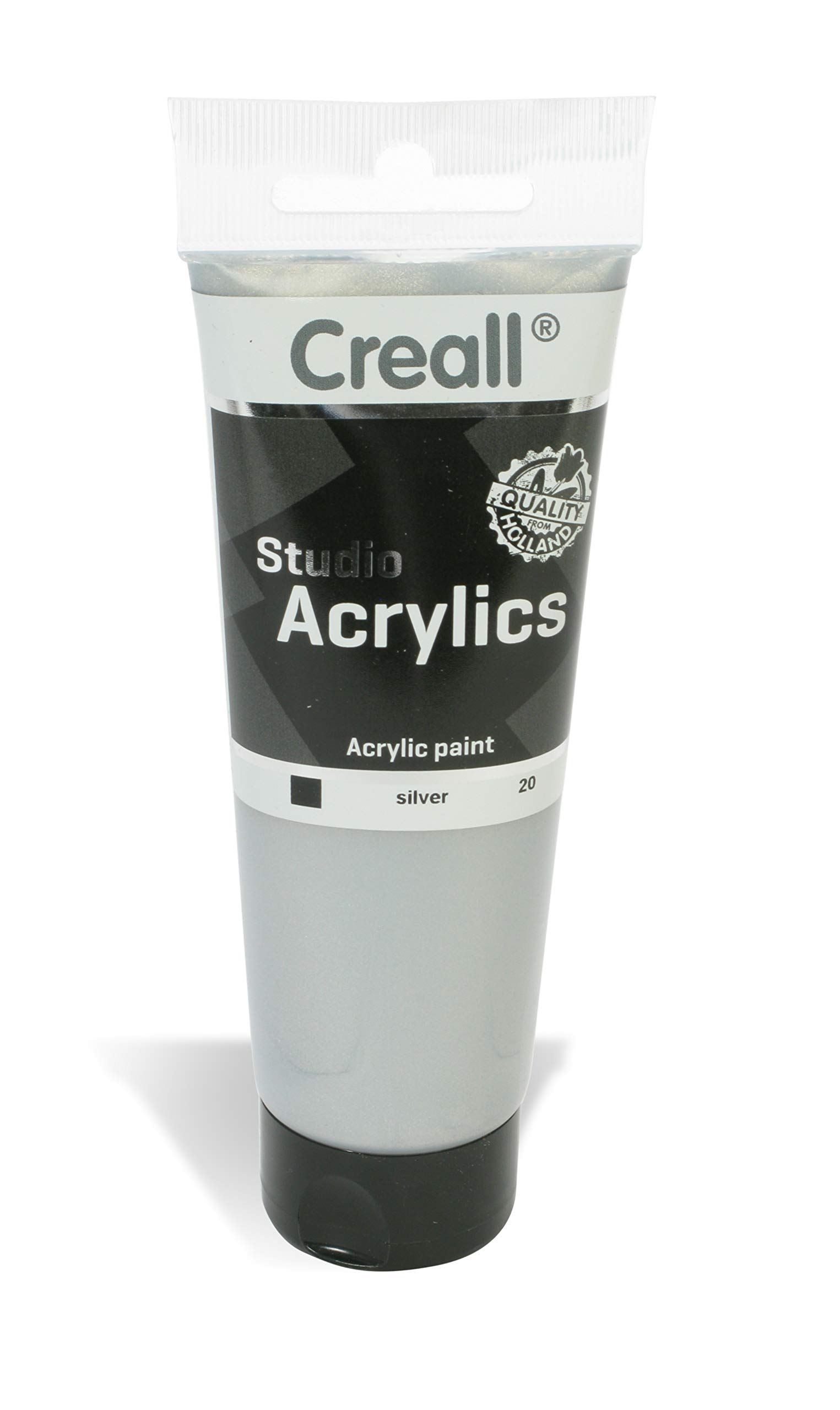 American Educational Products A-33720 Creall Studio Acrylics Tube, 120 mL, 20 Silver