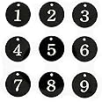 Stainless Steel Number Tags 1-25 With Key Rings - Small Oval Numbered Tags