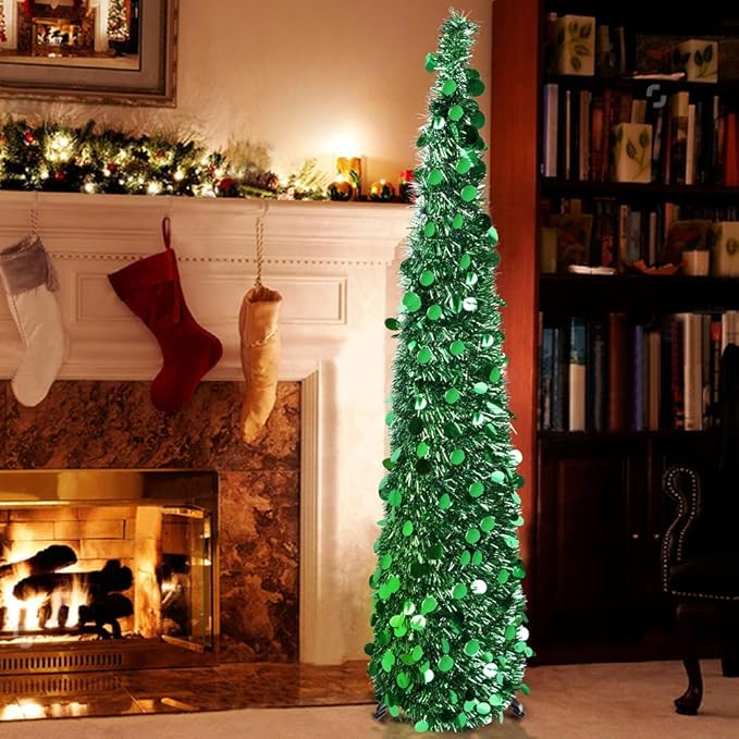 Aytai Árbol de Navidad plegable de 152.50 cm, árbol de Navidad costero