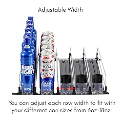 RULA Drink Organizer for Fridge, Self-Pushing Soda