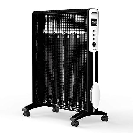 TURBRO Arcade HR1020 Heizung Mica Wärmewelle heizgerät 2000W, Elektrische Heizung mit einstellbarem Thermostat, Timer und Fer