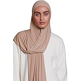 VOILE CHIC Ribbed Jersey Hijab Scarf for Women - Head Scarf for Women