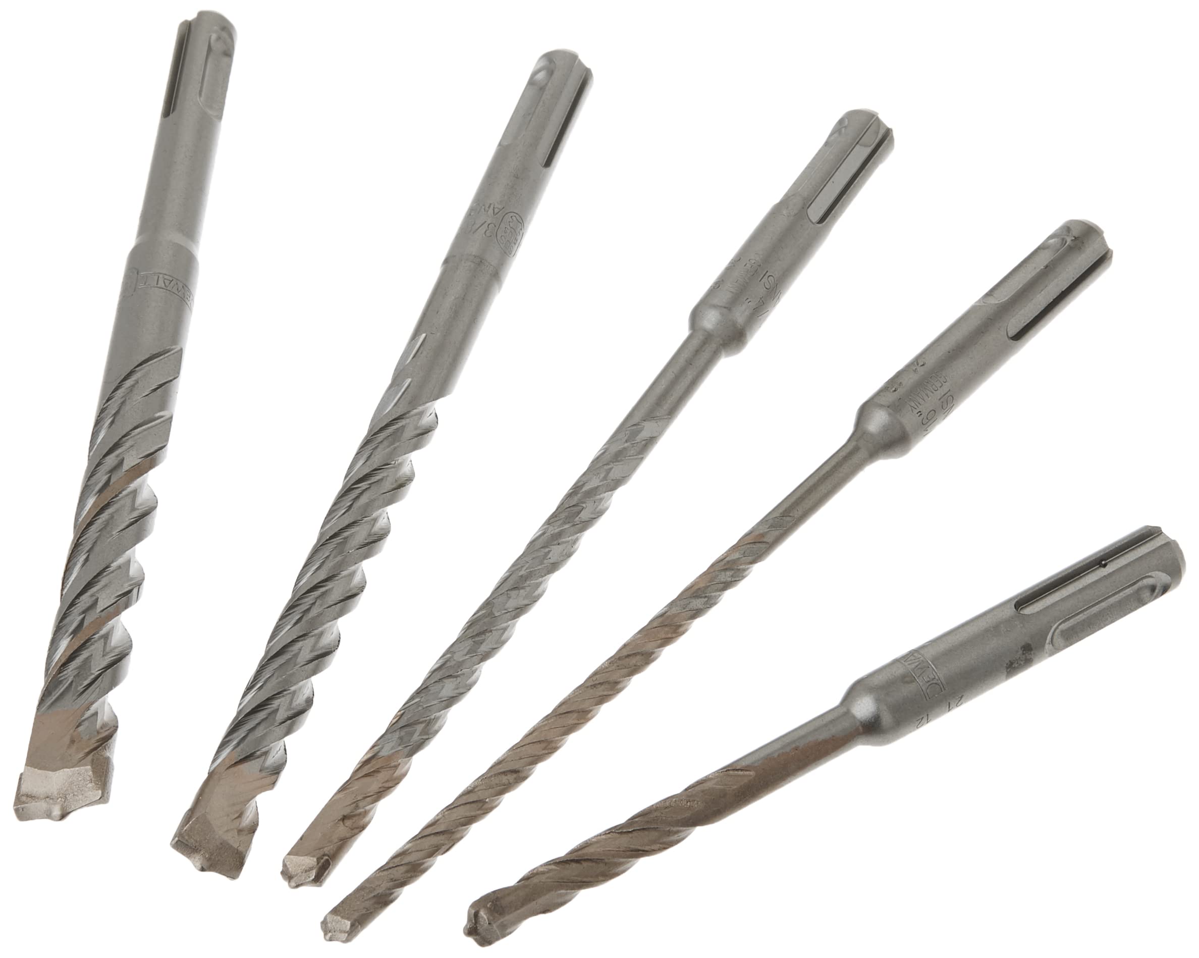 DEWALT SDS Plus Bits Set, Rock Carbide Tip, 5-Piece (DW5470)