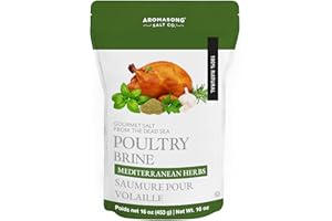 Aromasong Mediterranean Dead Sea Turkey Brine – 1 LB – All-Natural Wet & Dry Brining Mix with Mediterranean Herbs – For Whole, Smoked, Oven-Roasted, or Fried Turkey – Made in USA