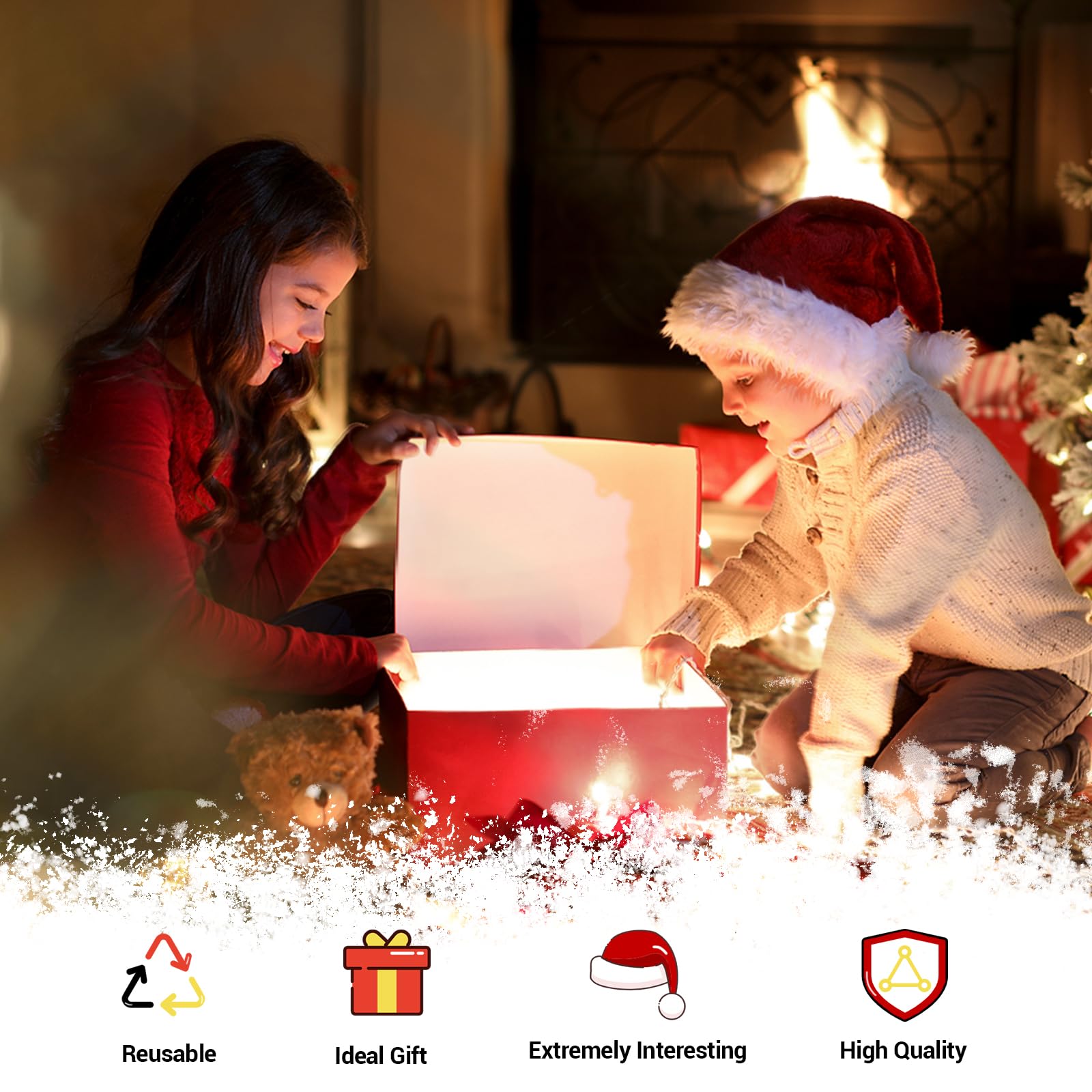 ROSAUI Santa Hats and Beard for Adults Christmas Costume Decorations Xmas Hats Santa Beard Mask Face Cover for Men Women