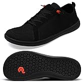 Men's Barefoot Wide Toe Box Shoes - Minimalist Barefoot Shoes with Zero Drop Sole Extra Wide Slip on Walking Shoes for Men