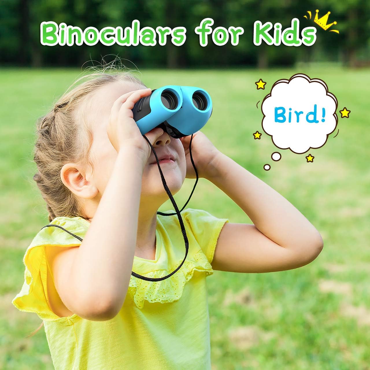 LET'S GO! Binoculars for Kids Boys, DIMY Outdoor Toys for 3-12 Year Old Boys New Best Gifts for 3-12 Year Old Boys Christmas Xmas Stocking Stuffers Fillers for Boys Blue DL08: Sports & Outdoors