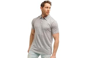 Merino.tech Merino Wool Polo Shirt Men - Anti-Odor 100% Merino Wool Shirts for Men Short Sleeve and Long Sleeve Breathable
