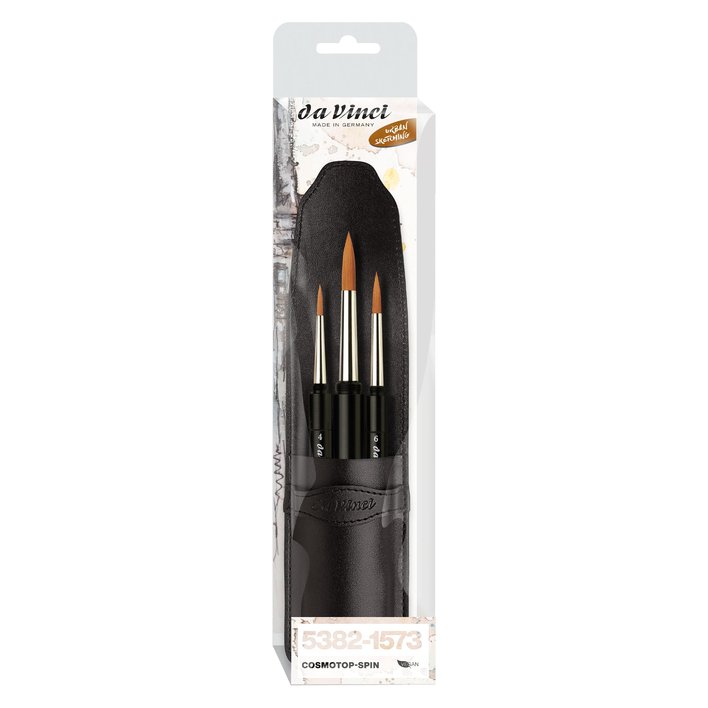 Da Vinci 5382-1573 Series Travel Brush Case Set, Black, 30 x 30 x 30 cm