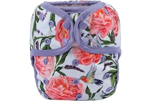 Sigzagor Baby Diaper Cover Nappy One Size 8lbs to 36lbs for Girls (Hummingbirds Floral)