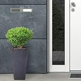 IDEALIST Set of 2 Small 38cm Tall Planter Dark Grey Reinforced Stone view 9